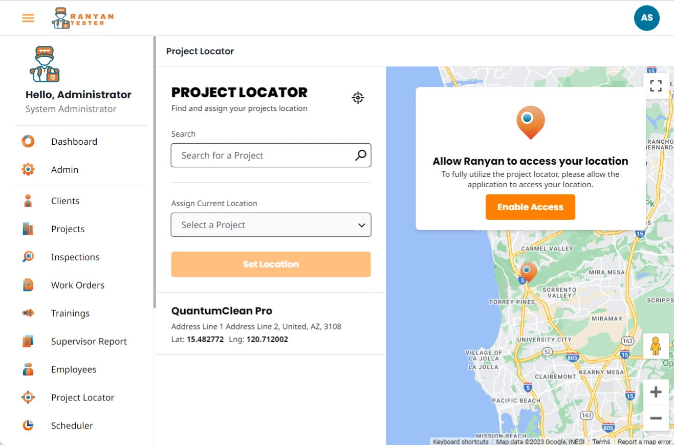 Project Locator